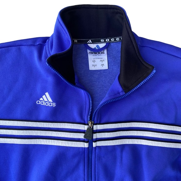 90s Adidas Soccer Tracksuit Jacket Vintage Streetwear Sweatshirt Set Blue y2k - Picture 2 of 9